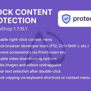 prestashop protection copy write